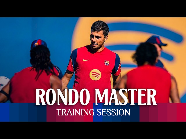RODRI demuestra su CLASE en los rondos | Sesión de entrenamiento del FC BARCELONA 🔵🔴
