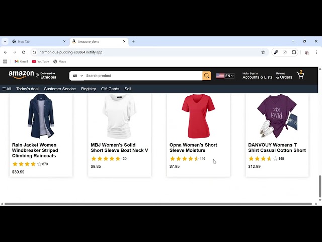 Amazon clone project