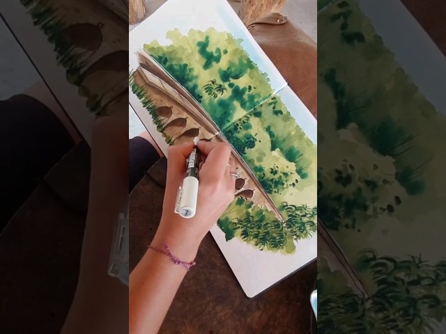 9 arches bridge 🎨🇱🇰 #ella #srilanka #sketch #watercolor #art #traveldiaries #paint #acquerello