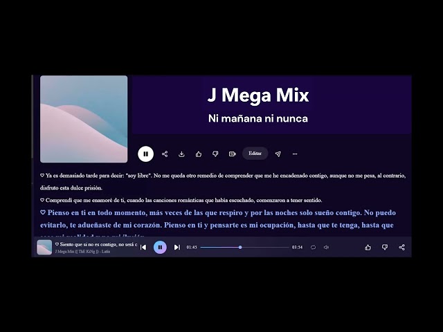 Ni mañana ni nunca - J Mega Mix [ 2025 ] ( Salsa Latin. )