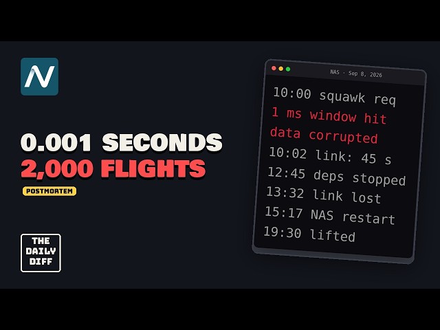 A one-millisecond bug stopped UK air traffic. Six hours.