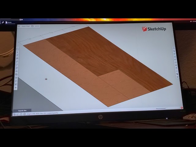 Using Sketchup to build a corner desk