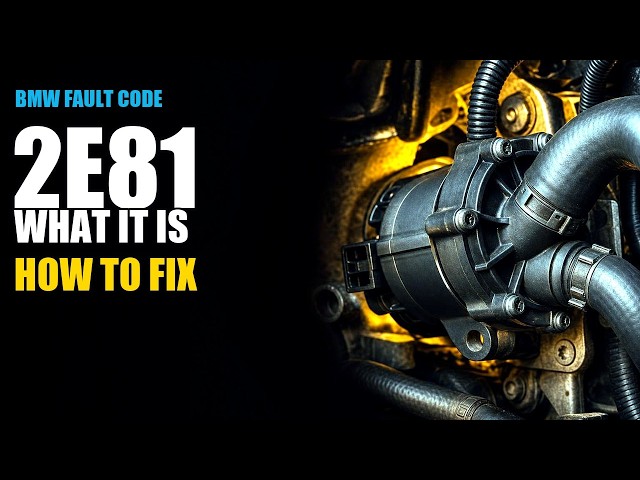 BMW Fault Code 2E81 - What It Means & How To Fix It (Electric Coolant Pump)