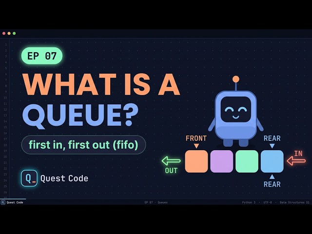 What is a Queue? FIFO, Enqueue and Dequeue | Data Structures Ep 07