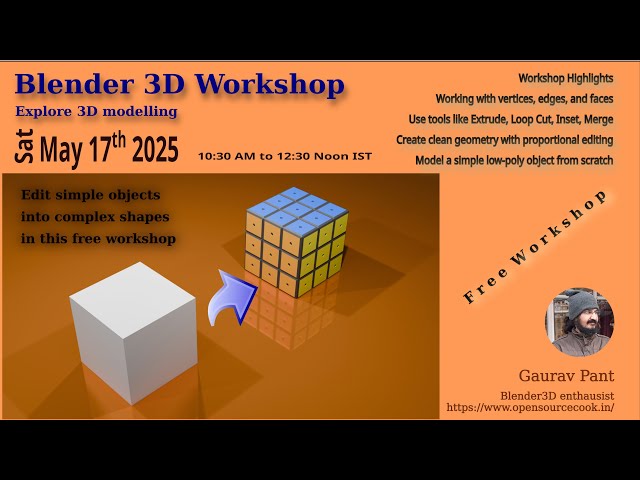Blender3D Workshop - The Edit mode  - 17th May 2025