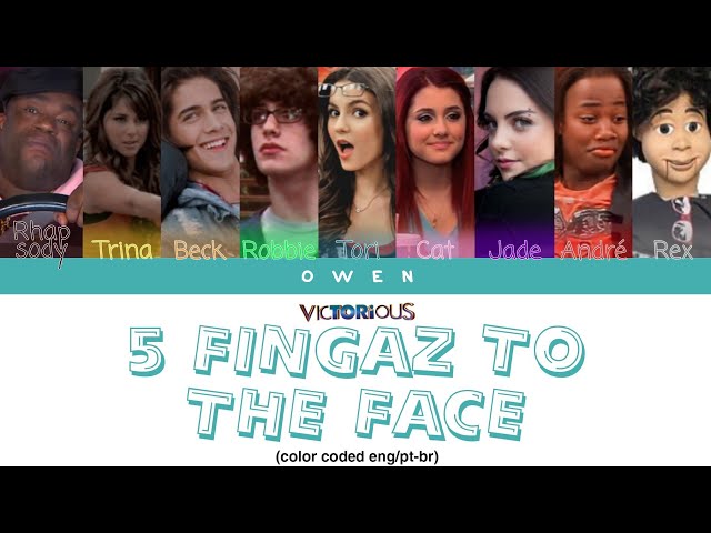 Victorious Cast '5 Fingaz to the Face' Color Coded Lyrics (ENG/PTBR)