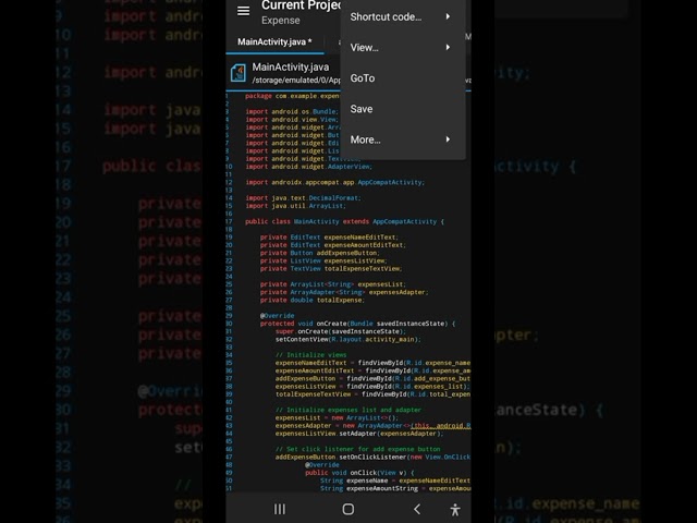 How to create Expense Tracker app with ChatGPT & AIDE on android phone