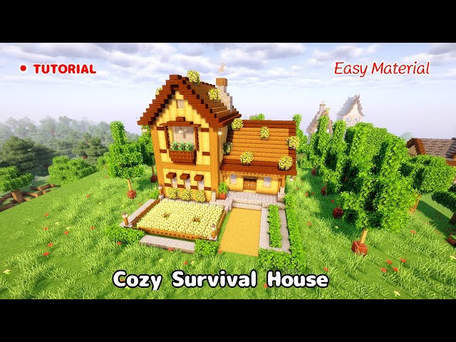 How to Build a Cozy Cottage House in Minecraft | Easy Survival Tutorial