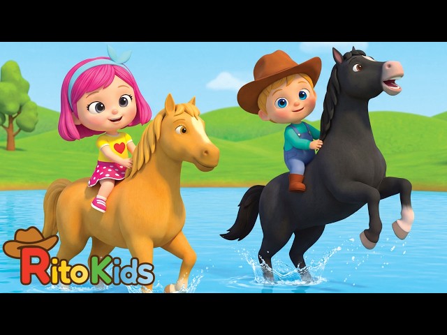 Canción 5 Caballos ❤️ Canciones infantiles divertidas | Cinco Caballos para Niños