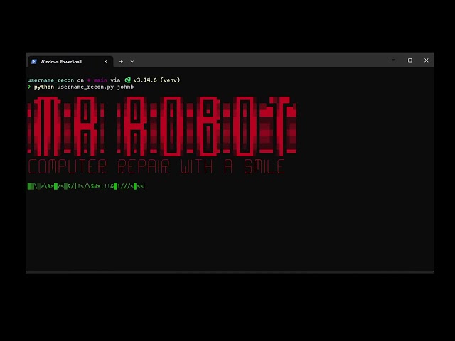 Username Recon Python Script