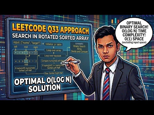 LeetCode 33: Search in Rotated Sorted Array | Modified Binary Search Solution