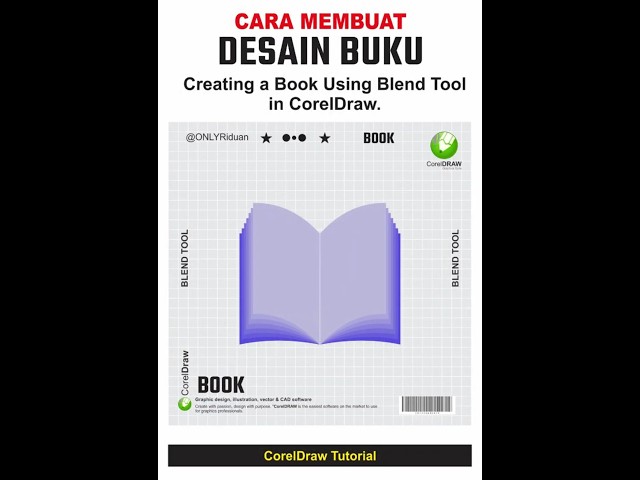 Creating a Book Using Blend Tool in CorelDraw  #tutorial