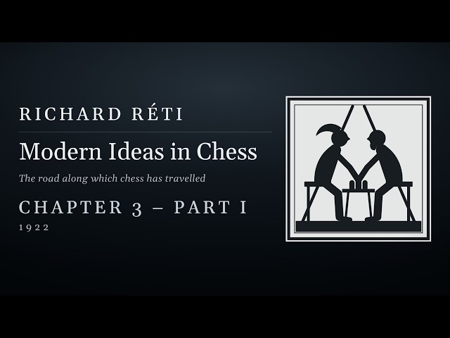 Chapter 3, Part I — Modern Ideas in Chess: Tarrasch