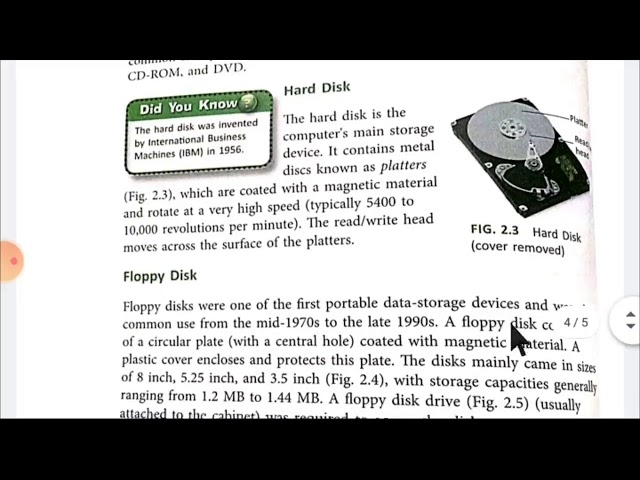 STD 5 COMPUTER CHAP 2 DATA  STORAGE MEDIA