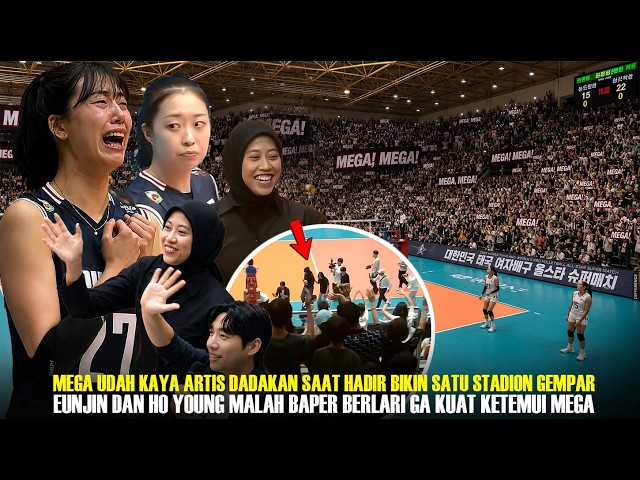 THE WHOLE stadium GOES HYSTERICAL welcoming MEGA like a STAR, Eunjin & Ho Young Emotional with Jo...