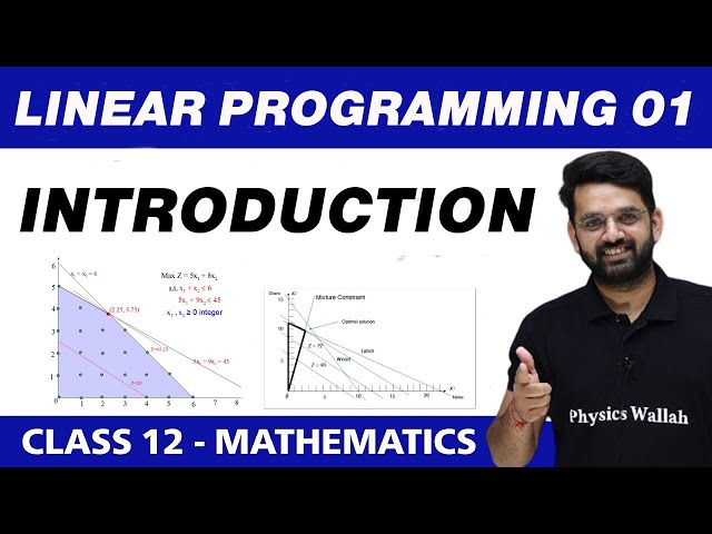 Linear Programming 01 : Introduction to Linear Programming | Class 12 NCERT