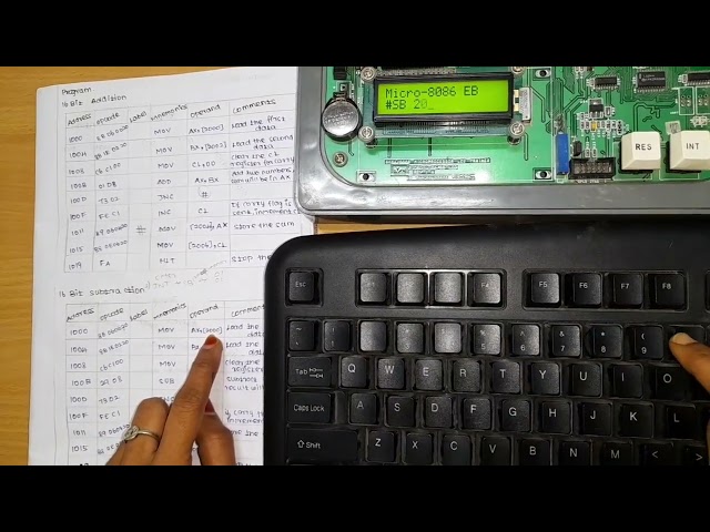 16 bit Subtraction Programe using 8086 Microprocessor Trainer Kit |Laboratory Experiment|EE TECQ ONE