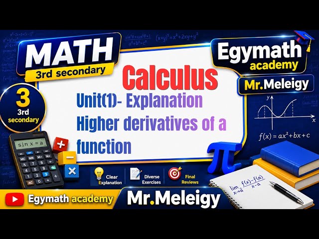 Pure mathematics 3rd sec2027- calculus -unit1- Higher derivatives of a function 