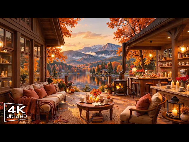 Smooth Jazz for a Warm Autumn Morning 🍂 Cozy Coffee Shop Ambience & Relaxing Jazz Instrumental Music