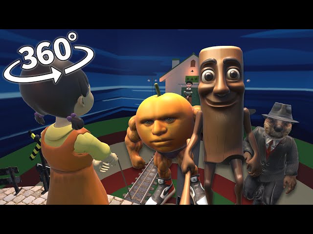 Tung Tung Tung Sahur Play Jump Rope in Squid Game!! 360° VR