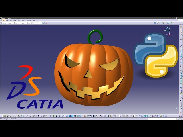 Halloween pumpkin with CATIA and python scripts