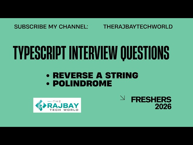 TypeScript: Reverse a String & Palindrome Interview Coding Questions