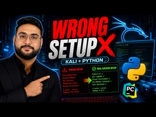 You’re Setting Up Python WRONG ❌ Real Hacker Setup in Kali Linux (Class 2)