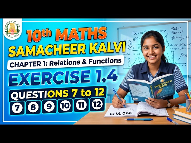 10th Std Samacheer Kalvi Maths || Ex 1.4 Q7 to Q12 ||