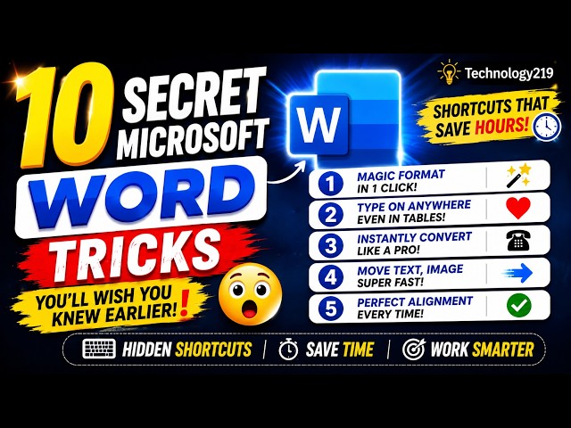 10 Secret Microsoft Word Tricks You’ll Wish You Knew Earlier! 🤯