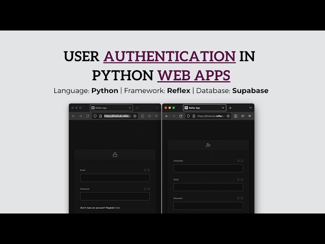 Python Web App Authentication [TRAILER] - Reflex Tutorial