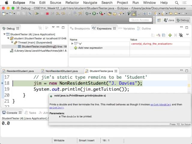 CSE114 Lab 20151116 polymorphism dynamic binding