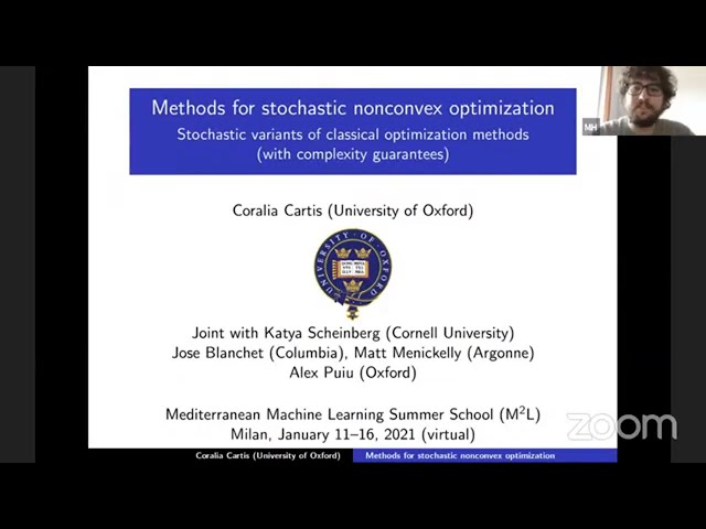 2021 1.3 Optimisation methods for non convex stochastic problems - Coralia Cartis