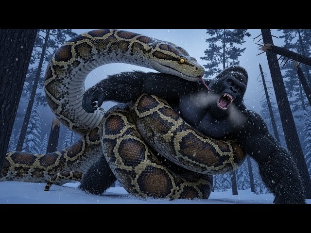 "King Kong Vs Giant Python  Police Rescue Team (AI Animation)"