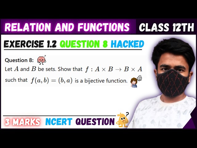 Question 8 Exercise 1.2 Class 12th | Chapter 1 Relations and Functions | NCERT Class 12 Maths
