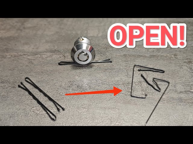 Learn how to open a tubular lock with hair clips in 2 minutes