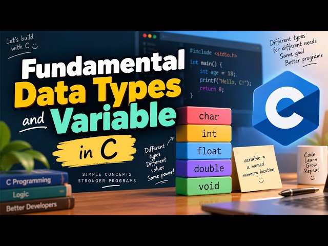 Fundamental Data Types and Variables in C | KTU BCA | Structured Programming Using C