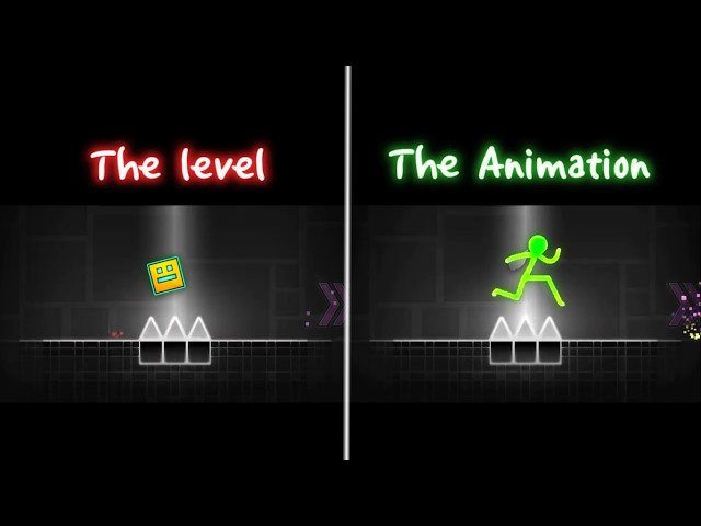 Level vs Animation Comparison (Animation vs. Geometry Dash)
