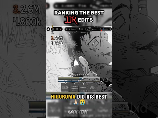 Clasificando los mejores edits de JJK parte 115 #usa