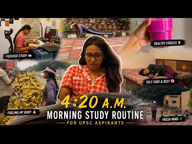 4:20 AM UPSC Study Routine 😭 | Productive Day in My Life | IAS Preparation Vlog