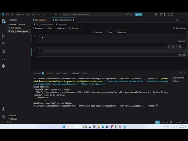 Python Class 01 - Part 1