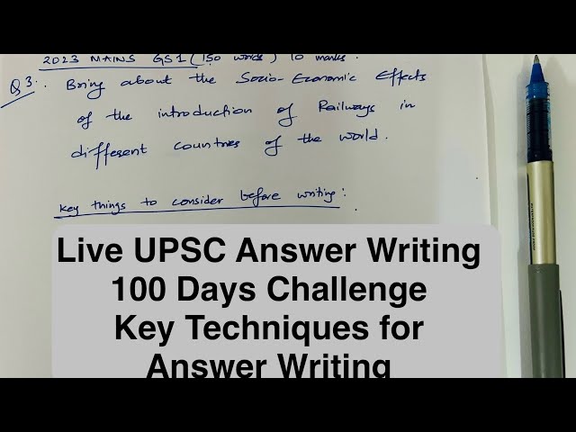 Real Time Live UPSC Answer Writing practice with Manuj Jindal IAS | 100 days ans writing challenge