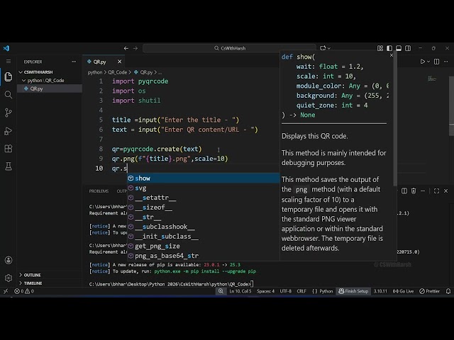 How to make QR Code Generator Using Python