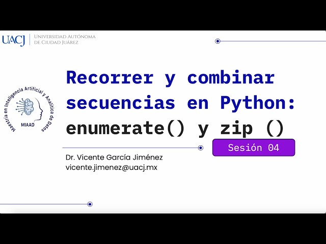 Recorrer y combinar secuencias en Python: enumerate() y zip()