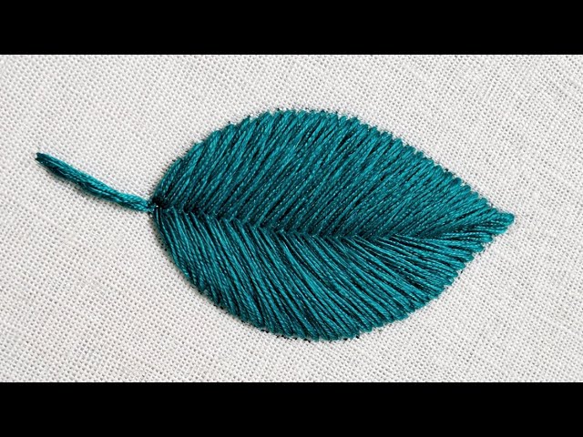Simple Leaf Embroidery Pattern | Easy Hand Embroidery for Beginners