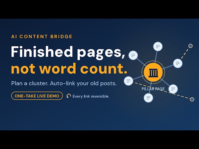 Build a WordPress Topic Cluster and Auto-Link It to Your Existing Posts