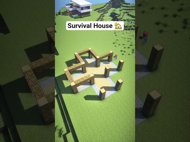 Easy Survival House for Beginners – Minecraft Build 🏠