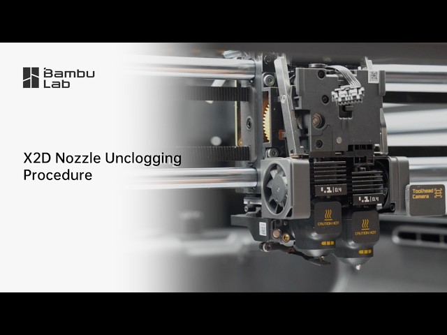 Bambu Lab X2D Nozzle Unclog Procedures