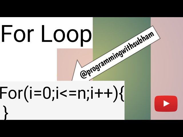 what is the for loop | How to work .