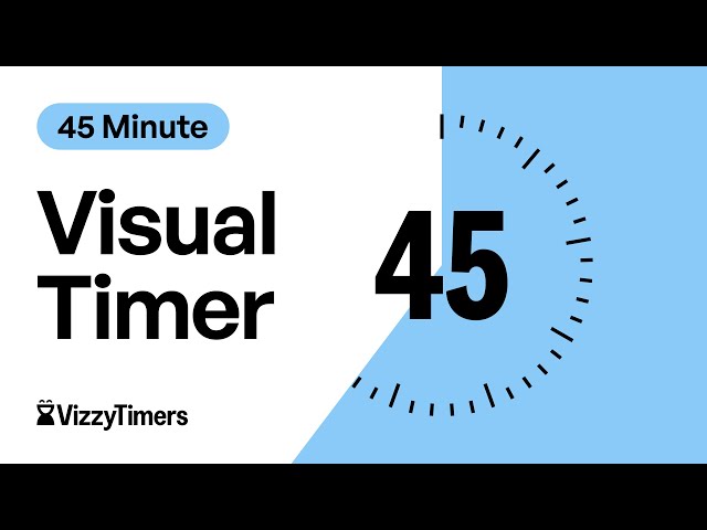 45 Minute Visual Countdown Timer For Classroom, Parents, Kids, ADHD focus, Workouts, by Vizzy Timers