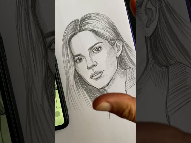 How to draw portrait? using the loomis method  #drawing